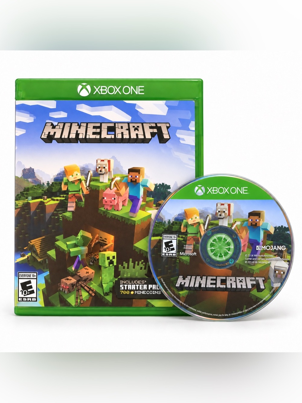 Minecraft Starter Collection Xbox One Game Disc & Case Mojang Microsoft